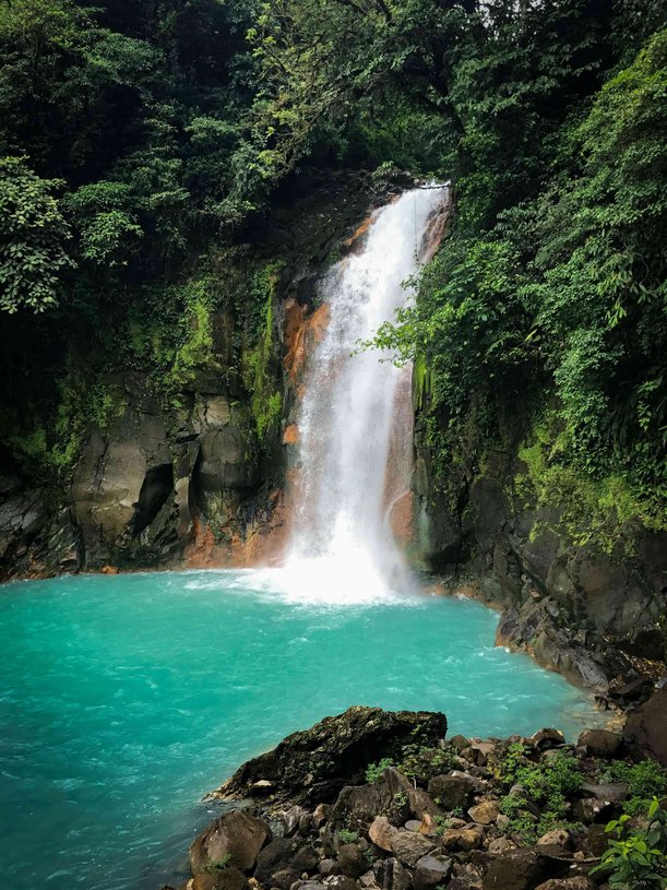 One of the waterfall in the seven waterfalls hike in El Salvador