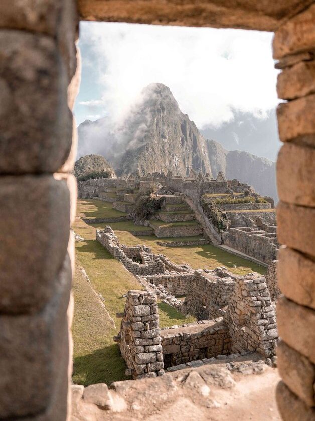 A view of Machu Pichu from inside the place itself